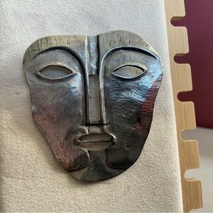 Vintage Modernist Face Brooch